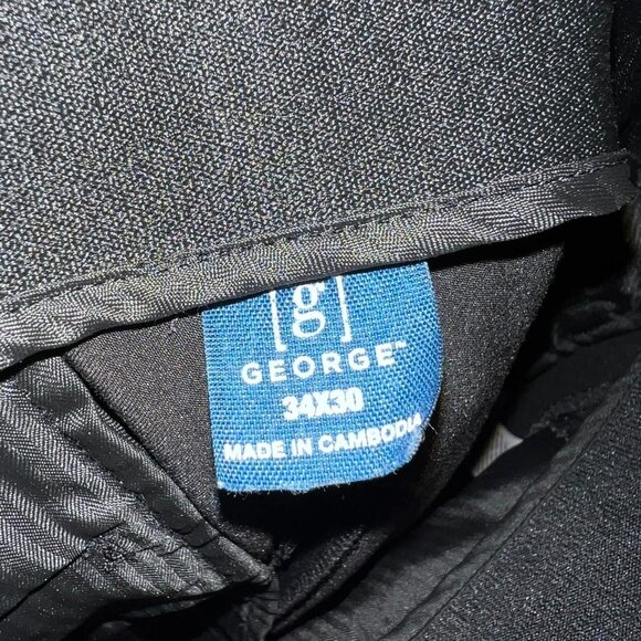 Size 34x30 - George - Men's Black Dress Pants - Picture 2 of 6